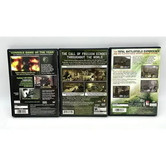 3 PS2 Playstation 2 Games First Person Shooter Splinter Cell Socom 3 Ghost Recon - Picture 3 of 8